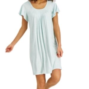 Charter Club Printed Pleat-Front Chemise Nightgown